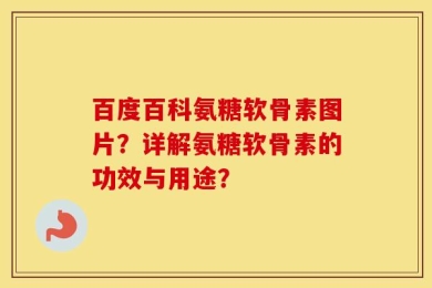 百度百科氨糖软骨素图片？详解氨糖软骨素的功效与用途？