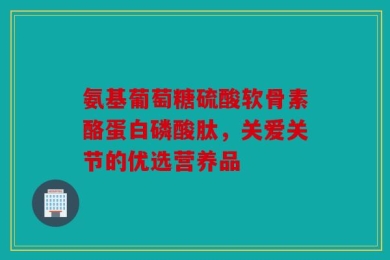 氨基葡萄糖硫酸软骨素酪蛋白磷酸肽，关爱关节的优选营养品