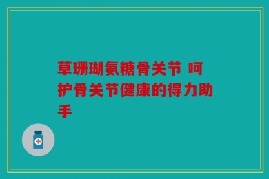 草珊瑚氨糖骨关节 呵护骨关节健康的得力助手