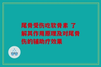 尾骨受伤吃软骨素 了解其作用原理及对尾骨伤的辅助疗效果