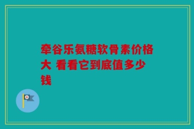 牵谷乐氨糖软骨素价格大 看看它到底值多少钱