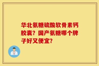 华北氨糖硫酸软骨素钙胶囊？国产氨糖哪个牌子好又便宜？