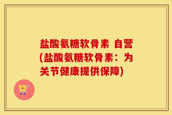 盐酸氨糖软骨素 自营(盐酸氨糖软骨素：为关节健康提供保障)