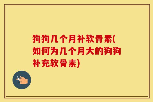 狗狗几个月补软骨素(如何为几个月大的狗狗补充软骨素)