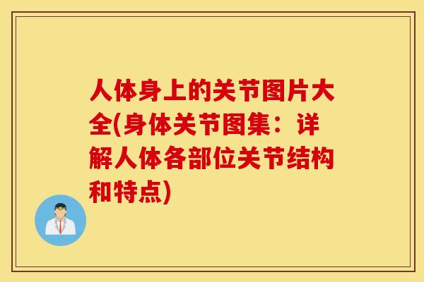 人体身上的关节图片大全(身体关节图集：详解人体各部位关节结构和特点)