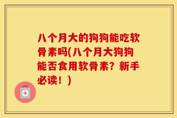 八个月大的狗狗能吃软骨素吗(八个月大狗狗能否食用软骨素？新手必读！)