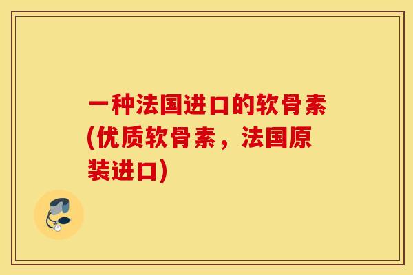 一种法国进口的软骨素(优质软骨素，法国原装进口)