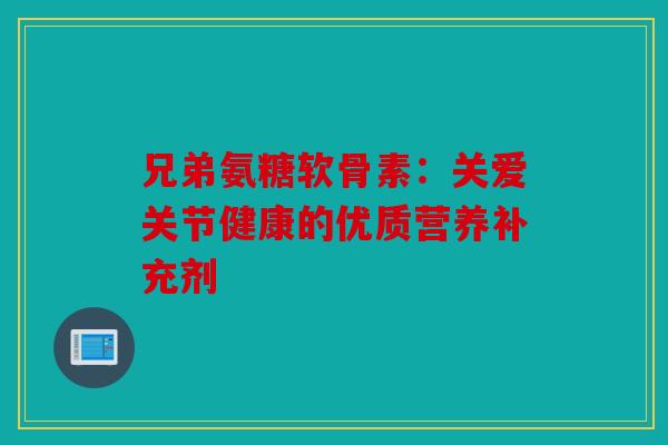 兄弟氨糖软骨素：关爱关节健康的优质营养补充剂