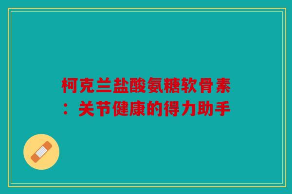 柯克兰盐酸氨糖软骨素：关节健康的得力助手