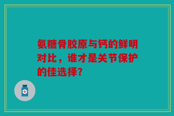氨糖骨胶原与钙的鲜明对比，谁才是关节保护的佳选择？