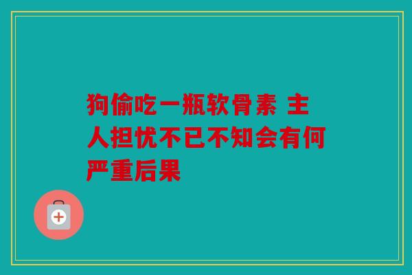 狗偷吃一瓶软骨素 主人担忧不已不知会有何严重后果