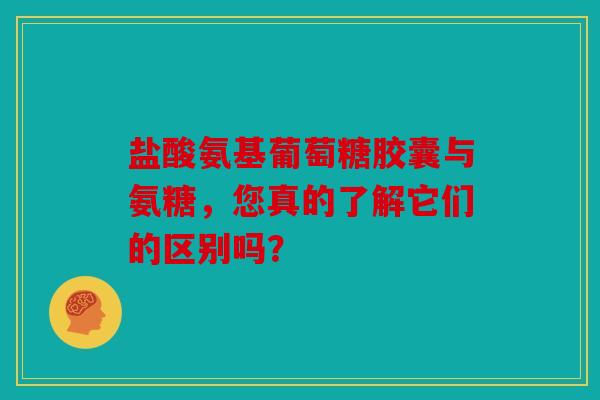 盐酸氨基葡萄糖胶囊与氨糖，您真的了解它们的区别吗？