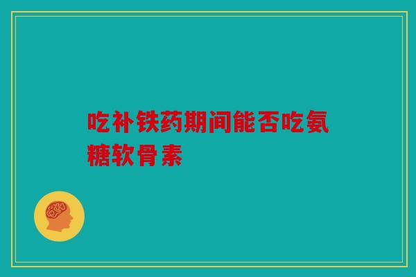 吃补铁药期间能否吃氨糖软骨素