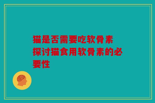 猫是否需要吃软骨素 探讨猫食用软骨素的必要性