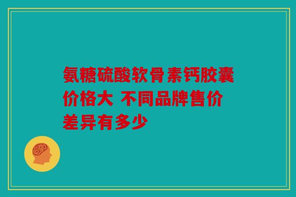 氨糖硫酸软骨素钙胶囊价格大 不同品牌售价差异有多少