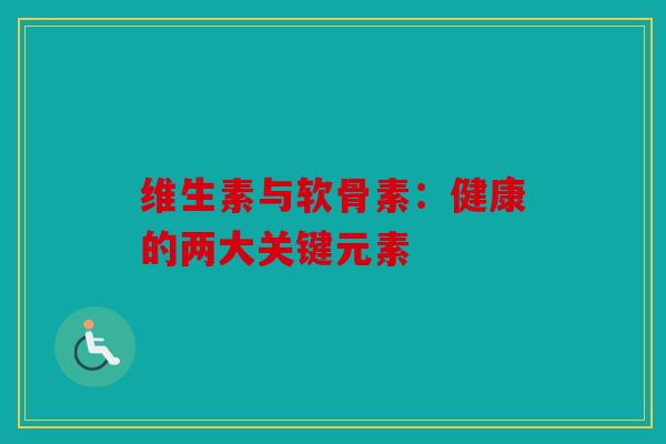 维生素与软骨素：健康的两大关键元素