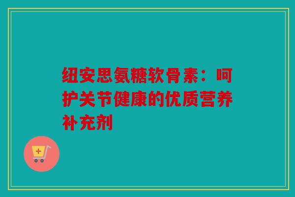 纽安思氨糖软骨素：呵护关节健康的优质营养补充剂