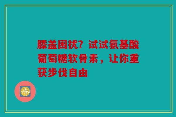膝盖困扰？试试氨基酸葡萄糖软骨素，让你重获步伐自由