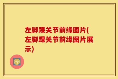左脚踝关节前缘图片(左脚踝关节前缘图片展示)