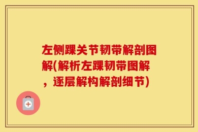 左侧踝关节韧带解剖图解(解析左踝韧带图解，逐层解构解剖细节)