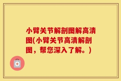 小臂关节解剖图解高清图(小臂关节高清解剖图，帮您深入了解。)