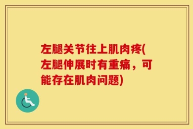 左腿关节往上肌肉疼(左腿伸展时有重痛，可能存在肌肉问题)