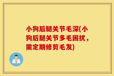 小狗后腿关节毛深(小狗后腿关节多毛困扰，需定期修剪毛发)