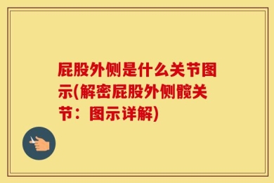 屁股外侧是什么关节图示(解密屁股外侧髋关节：图示详解)