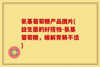 氨基葡萄糖产品图片(益生菌的好搭档-氨基葡萄糖，缓解胃肠不适)