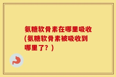 氨糖软骨素在哪里吸收(氨糖软骨素被吸收到哪里了？)