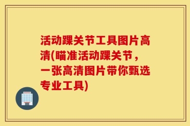 活动踝关节工具图片高清(瞄准活动踝关节，一张高清图片带你甄选专业工具)