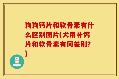 狗狗钙片和软骨素有什么区别图片(犬用补钙片和软骨素有何差别？)