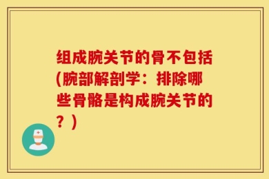 组成腕关节的骨不包括(腕部解剖学：排除哪些骨骼是构成腕关节的？)