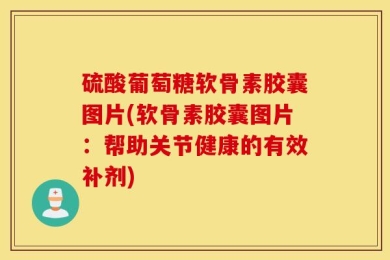 硫酸葡萄糖软骨素胶囊图片(软骨素胶囊图片：帮助关节健康的有效补剂)