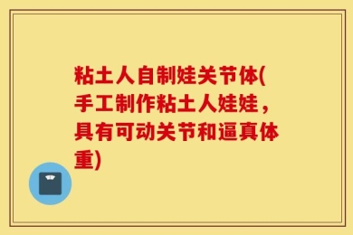 粘土人自制娃关节体(手工制作粘土人娃娃，具有可动关节和逼真体重)
