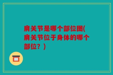 肩关节是哪个部位图(肩关节位于身体的哪个部位？)