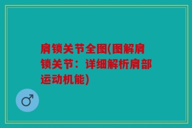 肩锁关节全图(图解肩锁关节：详细解析肩部运动机能)