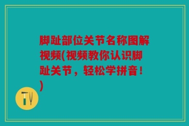脚趾部位关节名称图解视频(视频教你认识脚趾关节，轻松学拼音！)