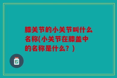 膝关节的小关节叫什么名称(小关节在膝盖中的名称是什么？)
