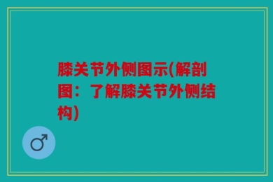 膝关节外侧图示(解剖图：了解膝关节外侧结构)