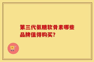 第三代氨糖软骨素哪些品牌值得购买？