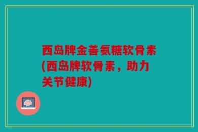 西岛牌金善氨糖软骨素(西岛牌软骨素，助力关节健康)
