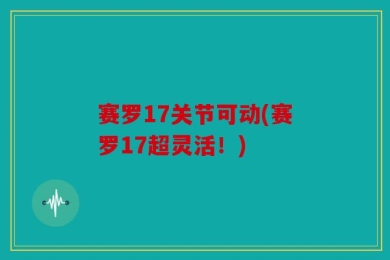 赛罗17关节可动(赛罗17超灵活！)