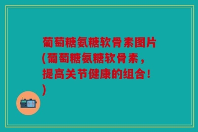 葡萄糖氨糖软骨素图片(葡萄糖氨糖软骨素，提高关节健康的组合！)