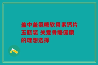 盖中盖氨糖软骨素钙片五瓶装 关爱骨骼健康的理想选择