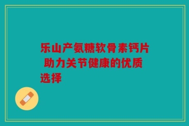 乐山产氨糖软骨素钙片 助力关节健康的优质选择