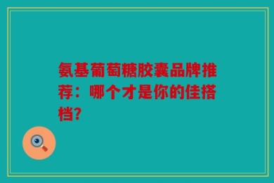 氨基葡萄糖胶囊品牌推荐：哪个才是你的佳搭档？