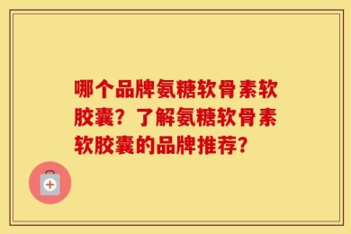 哪个品牌氨糖软骨素软胶囊？了解氨糖软骨素软胶囊的品牌推荐？