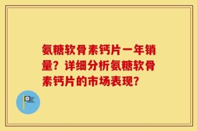 氨糖软骨素钙片一年销量？详细分析氨糖软骨素钙片的市场表现？