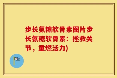 步长氨糖软骨素图片步长氨糖软骨素：拯救关节，重燃活力)